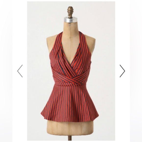 Anthropologie Odille Striped Halter Top - Picture 7 of 8